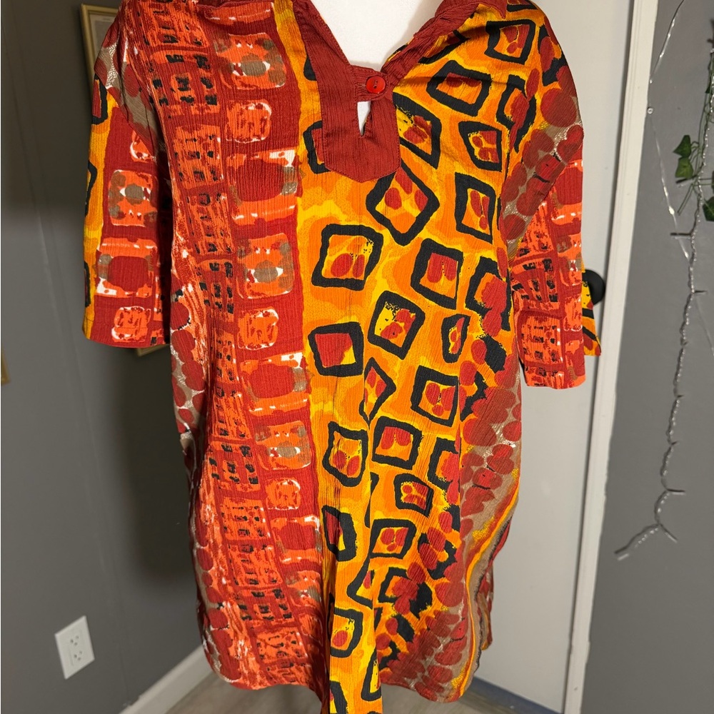 Colorful Geometric Women's Blouse‎